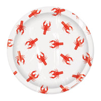 96 Pack Bulk Mardi Gras Crawfish Dessert Plates 7 inch
