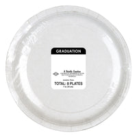 96 Pack Bulk Graduation Dessert Plates 7 inch