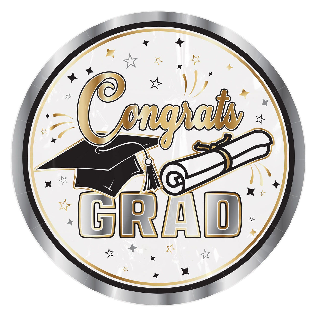 96 Pack Bulk Graduation Dessert Plates 7 inch