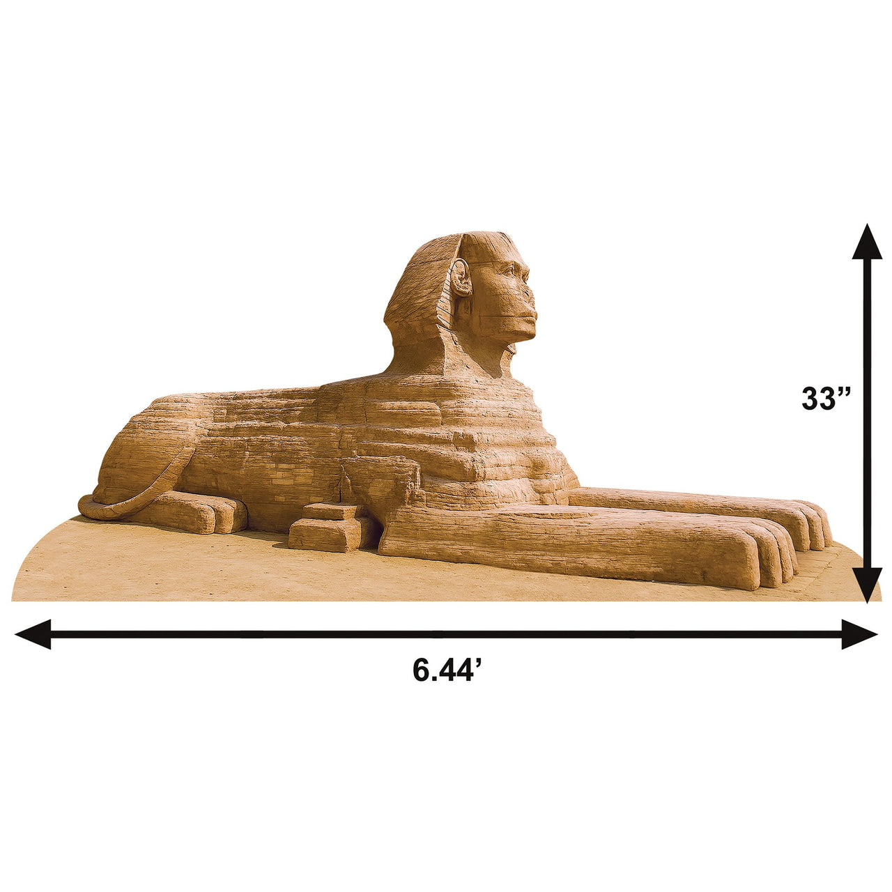 4 Pack Bulk Sphinx Stand-Up Prop Ancient Egypt Decor (33 inch x 67.25 inch)