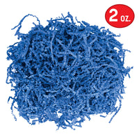 12 Pack Bulk Bright Blue Paper Shreds 2 oz Bag for Gifts & Crafts