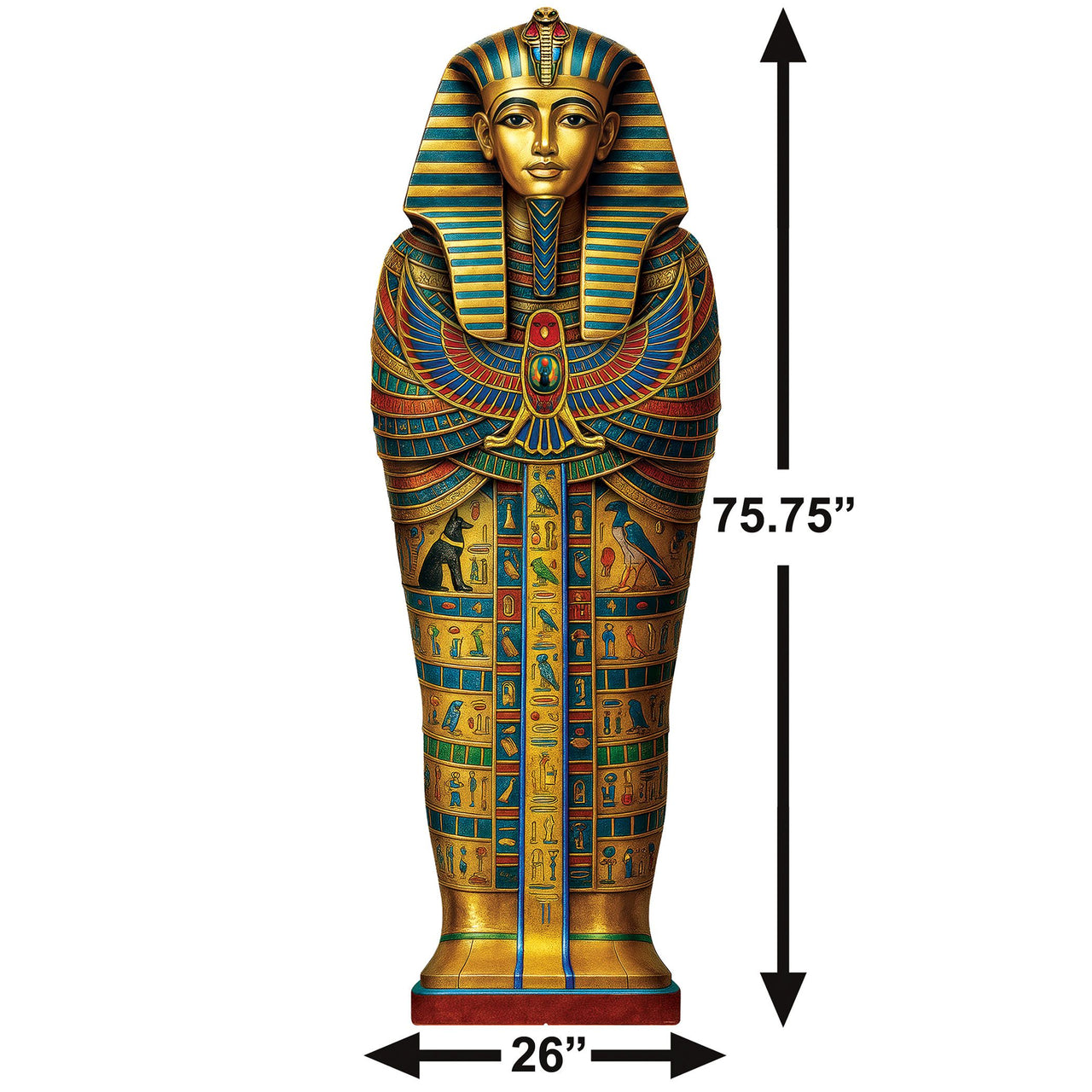 4 Pack Bulk Sarcophagus Stand-Up Prop 6.3ft Egyptian Decor