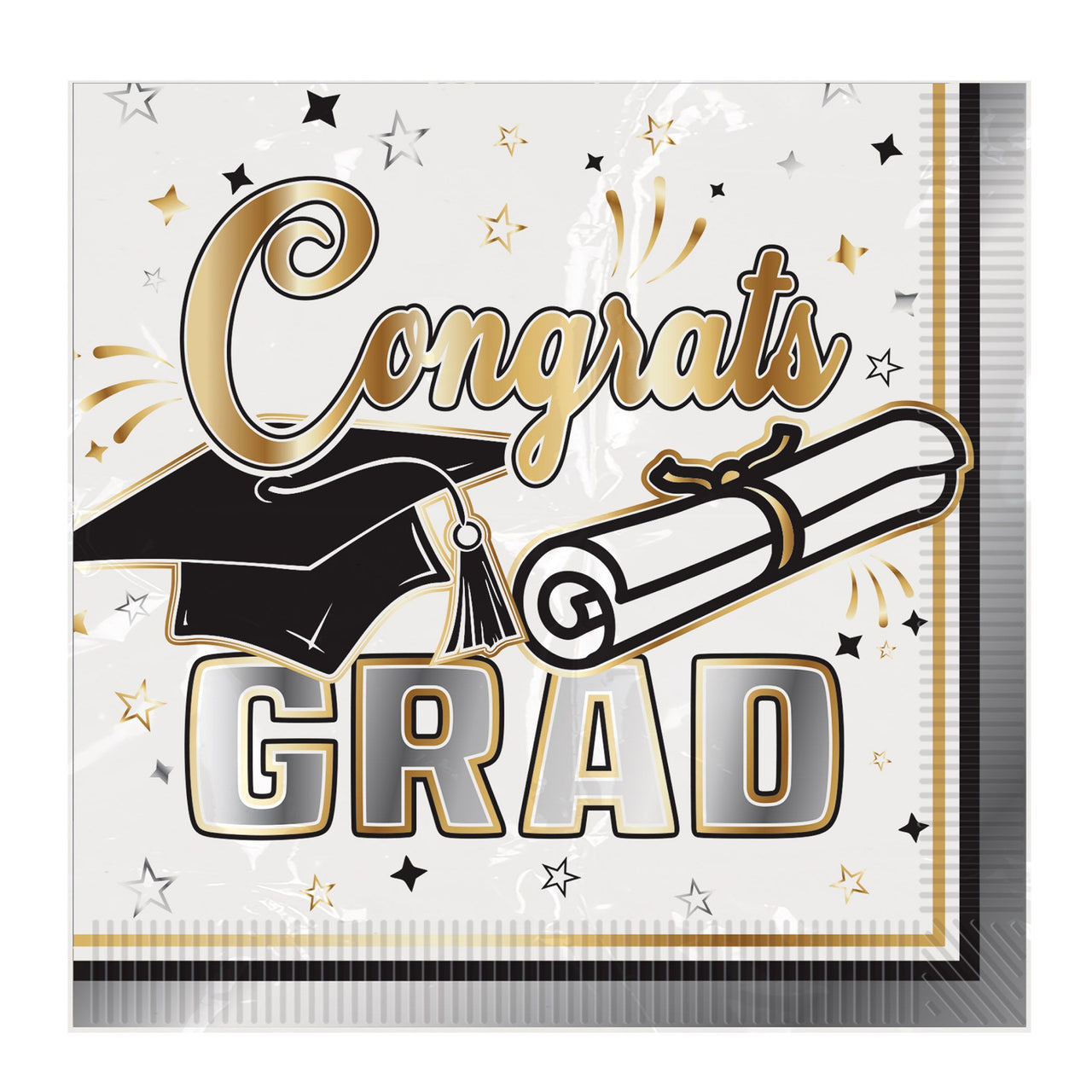 192 Pack Bulk Graduation Beverage Napkins 2-Ply