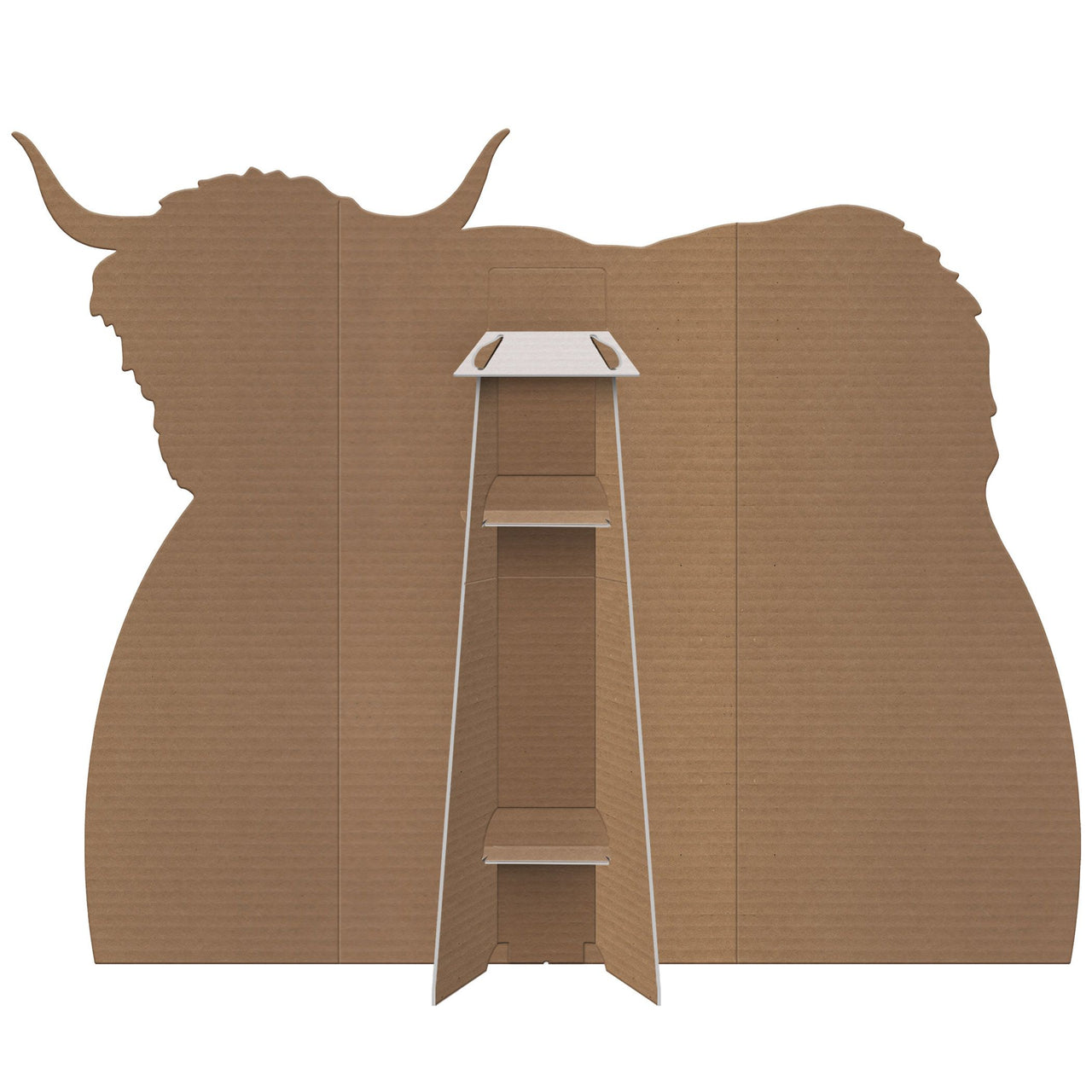 4 Pack Bulk Highland Cow Stand-Up Farm & Western Party Prop