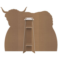 4 Pack Bulk Highland Cow Stand-Up Farm & Western Party Prop