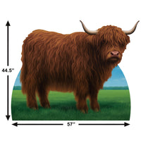 4 Pack Bulk Highland Cow Stand-Up Farm & Western Party Prop