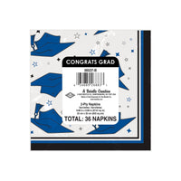 432 Pack Bulk Congrats Grad Blue Beverage Napkins 2-Ply Graduation Supplies