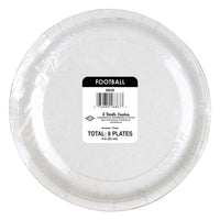 96 Pack Bulk Football Party Plates 9 Inch Dinner Plates