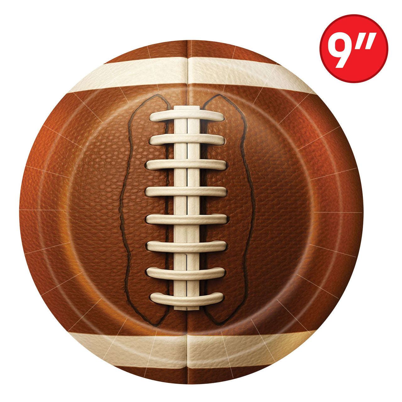 96 Pack Bulk Football Party Plates 9 Inch Dinner Plates