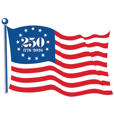 Semiquincentennial Flag Cutouts - Double-Sided (4-Pack)