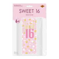 12 Pack Bulk Sweet 16 Birthday Door Cover All-Weather (6ft x 30in)