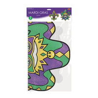 24 Pack Bulk Jumbo Mardi Gras Glitter Cutouts 24.75 inch