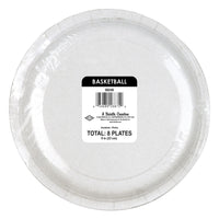96 Pack Bulk 9 inch Basketball Dinner Plates Sports Party Tableware