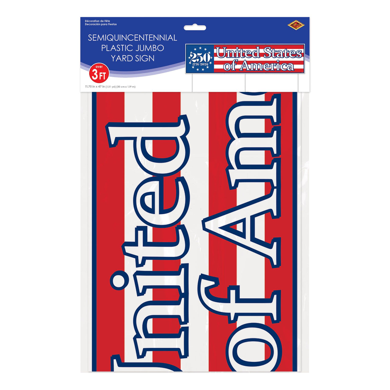 6 Pack Bulk Jumbo Semiquincentennial Yard Sign Patriotic & Durable