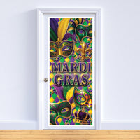 12 Pack Bulk Mardi Gras All-Weather Door Cover 6 ft x 30 inch