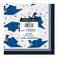 432 Pack Bulk Congrats Grad Luncheon Napkins Blue