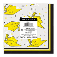432 Pack Bulk Congrats Grad Yellow Luncheon Napkins