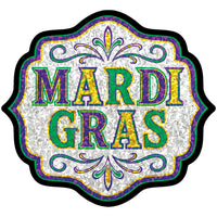216 Pack Bulk Mini Mardi Gras Glitter Cutouts Double-Sided Decor