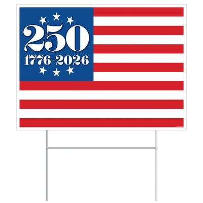 Semiquincentennial Patriotic Yard Sign - 11.5" x 15.5"