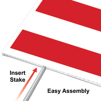 6 Pack Bulk Semiquincentennial Patriotic Yard Sign 11.5 inch x 15.5 inch