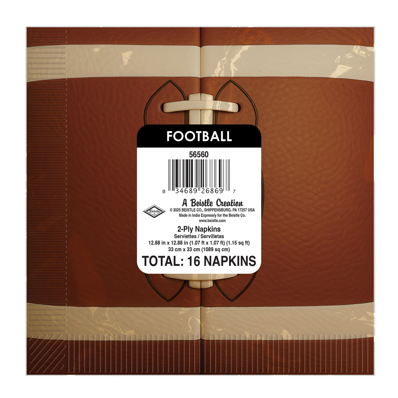 192 Pack Bulk Football Luncheon Napkins Sports Party Supplies