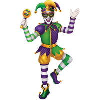 3 ft Mardi Gras Jester Jointed Figure Decoration