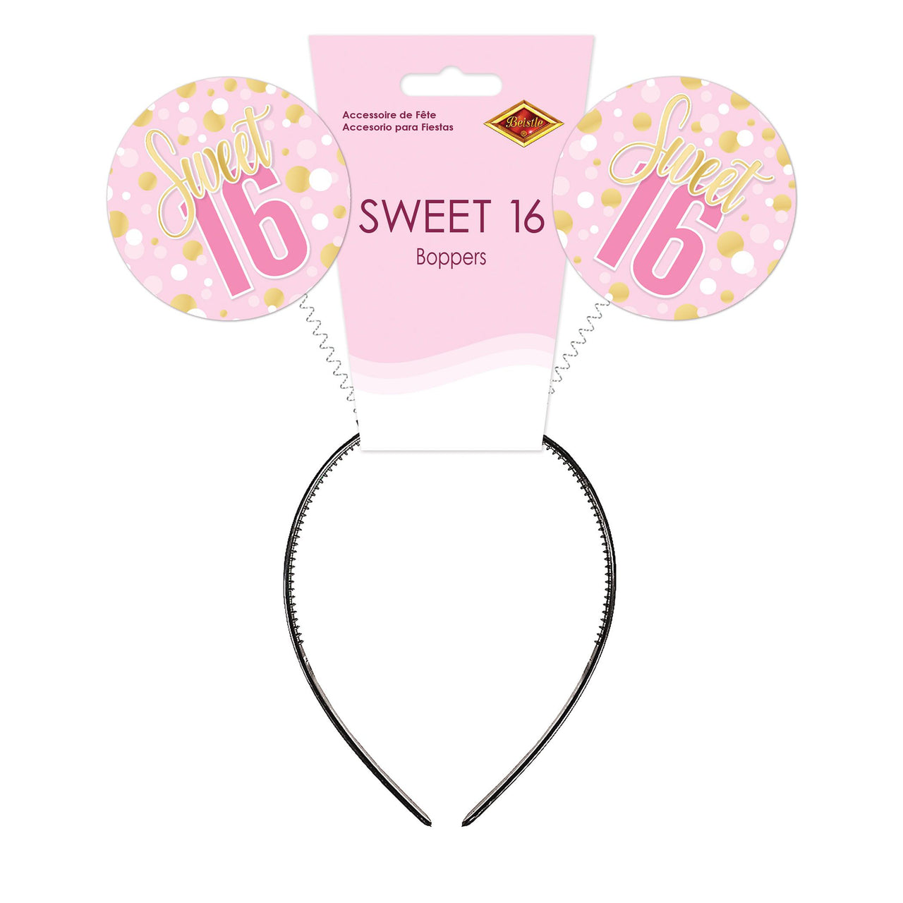 12 Pack Bulk Sweet 16 Boppers Headband Birthday Accessory