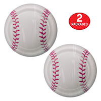 96 Pack Bulk 9 inch Baseball Party Plates Set of 8 Sports-Themed Dinnerware