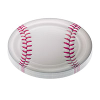 96 Pack Bulk 9 inch Baseball Party Plates Set of 8 Sports-Themed Dinnerware
