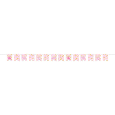 Sweet 16 Streamer - 6in x 8ft Birthday Party Banner