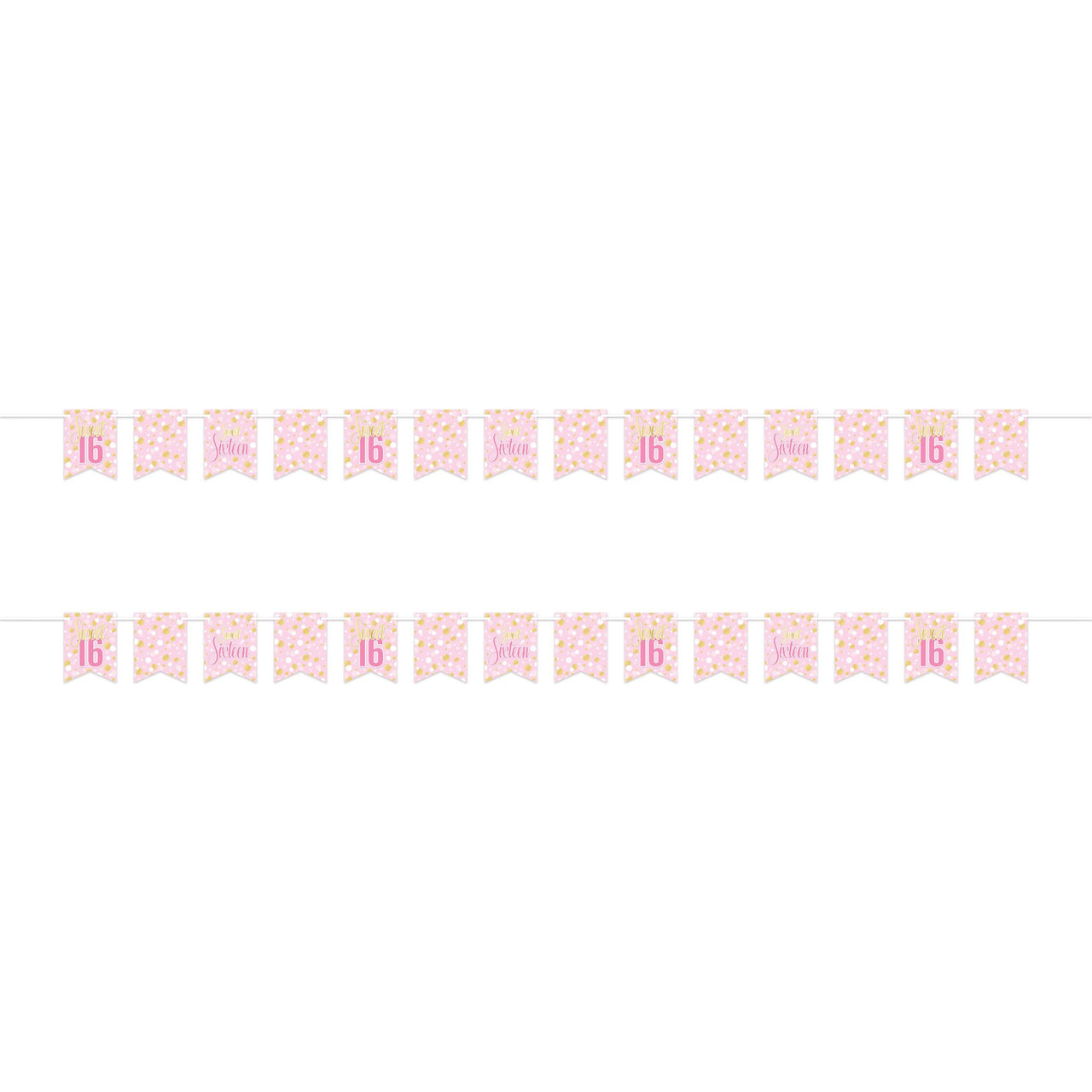 12 Pack Bulk Sweet 16 Streamer 6in x 8ft Birthday Party Banner