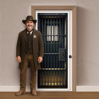 12 Pack Bulk Jail Cell Door Cover All-Weather Western Halloween Decor