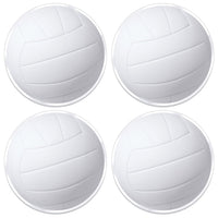 Volleyball Round Plastic Placemats - 4 Pack | 13 inch