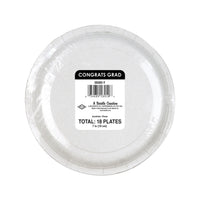 216 Pack Bulk Congrats Grad 7 inch Yellow Dessert Plates