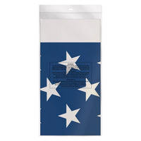 12 Pack Bulk Metallic Stars & Stripes Tablecover Patriotic Party Decor