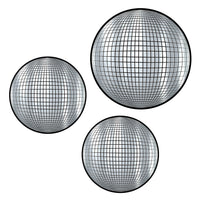 Disco Ball Wall Decorations (3/Pkg) - 70s Party Decor
