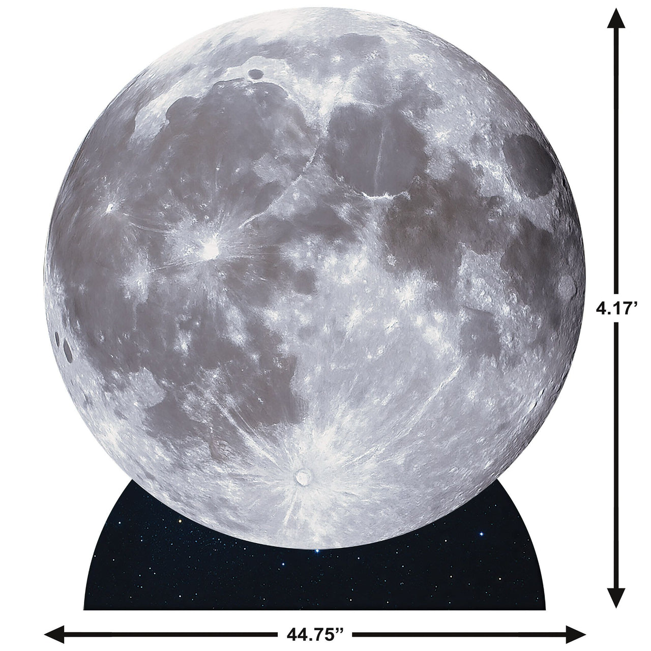 4 Pack Bulk Moon Stand-Up Prop 4ft Tall Space Decoration