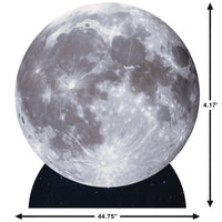 4 Pack Bulk Moon Stand-Up Prop 4ft Tall Space Decoration