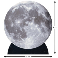Moon Stand-Up Prop - 4ft Tall Space Decoration