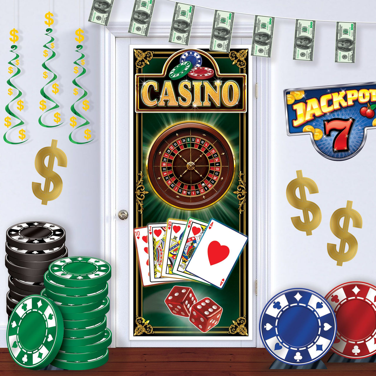 12 Pack Bulk Casino High Roller All-Weather Door Cover 6ft x 30in
