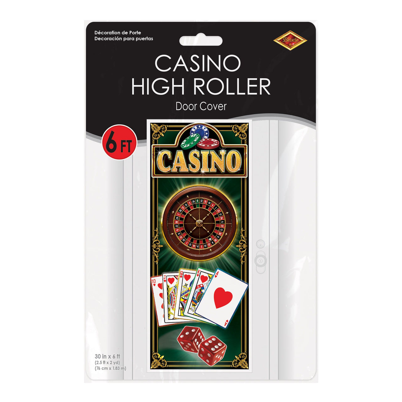 12 Pack Bulk Casino High Roller All-Weather Door Cover 6ft x 30in
