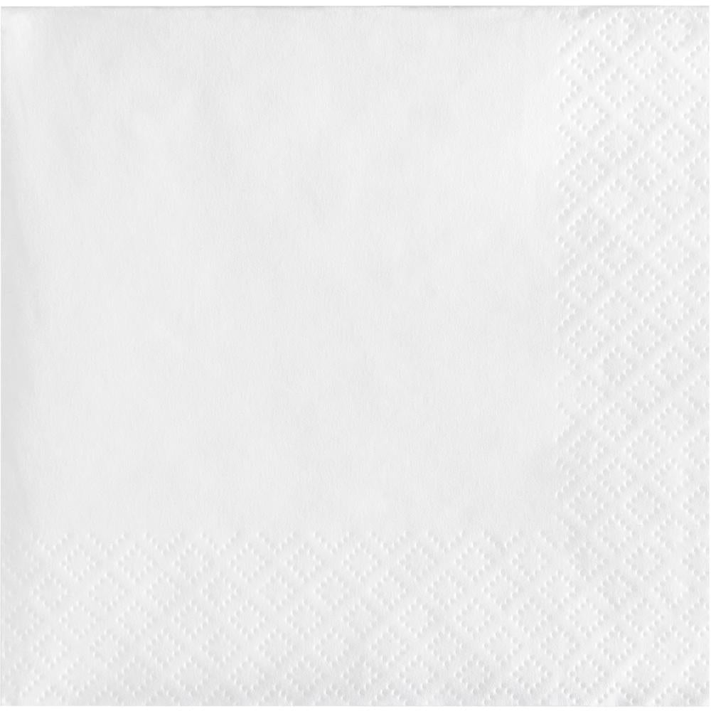 White Beverage Napkin, 3 Ply (50/Pkg)