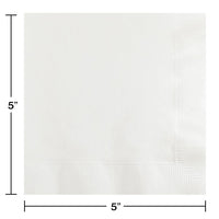 500 pc Bulk White Beverage Napkins 3 ply
