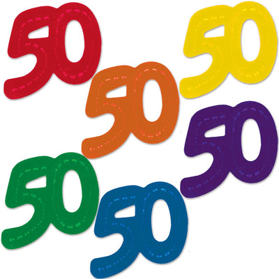 Jumbo 50th Birthday Confetti - Bulk/144 Jumbo Pieces