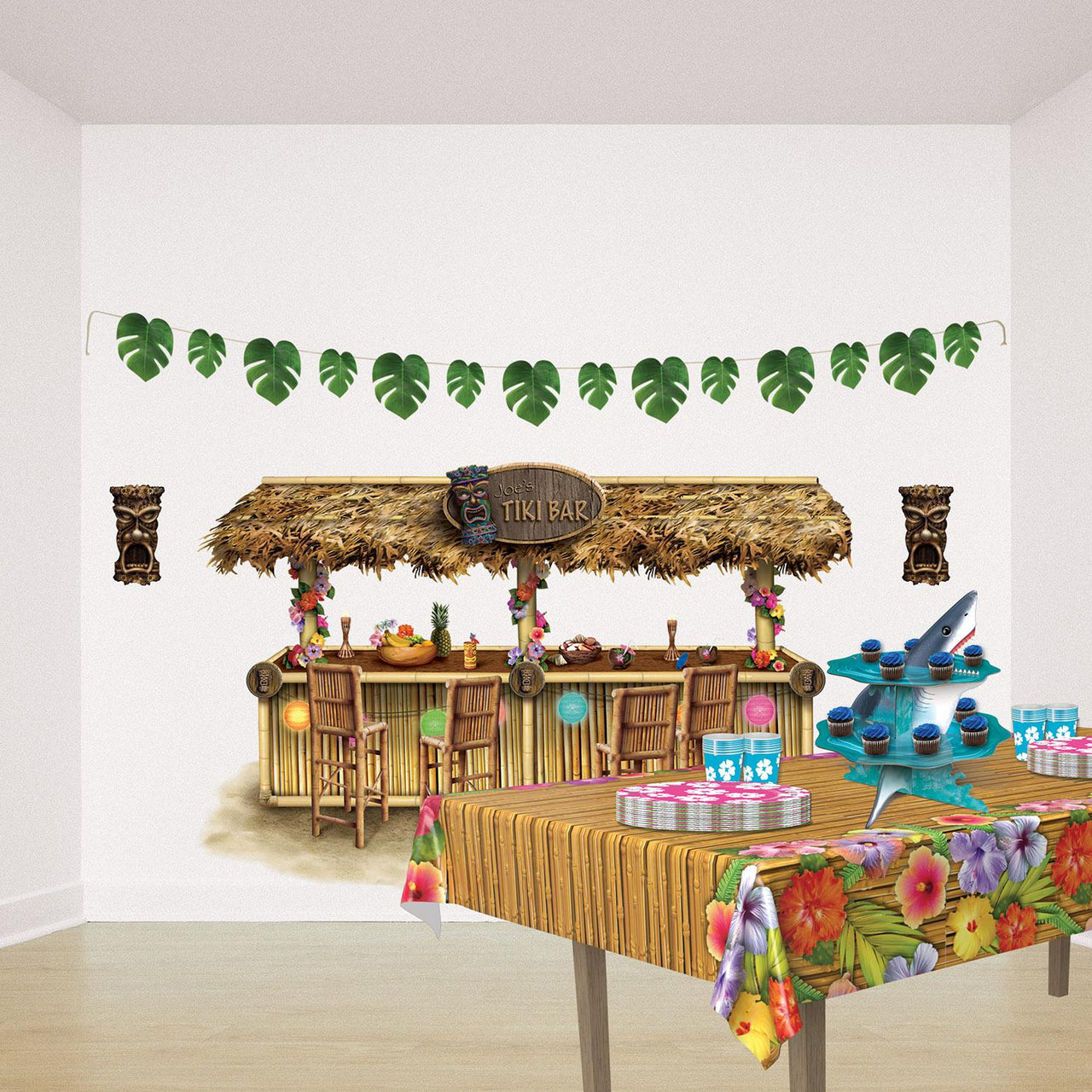 Bulk Luau Tablecover (Case of 12) by Beistle