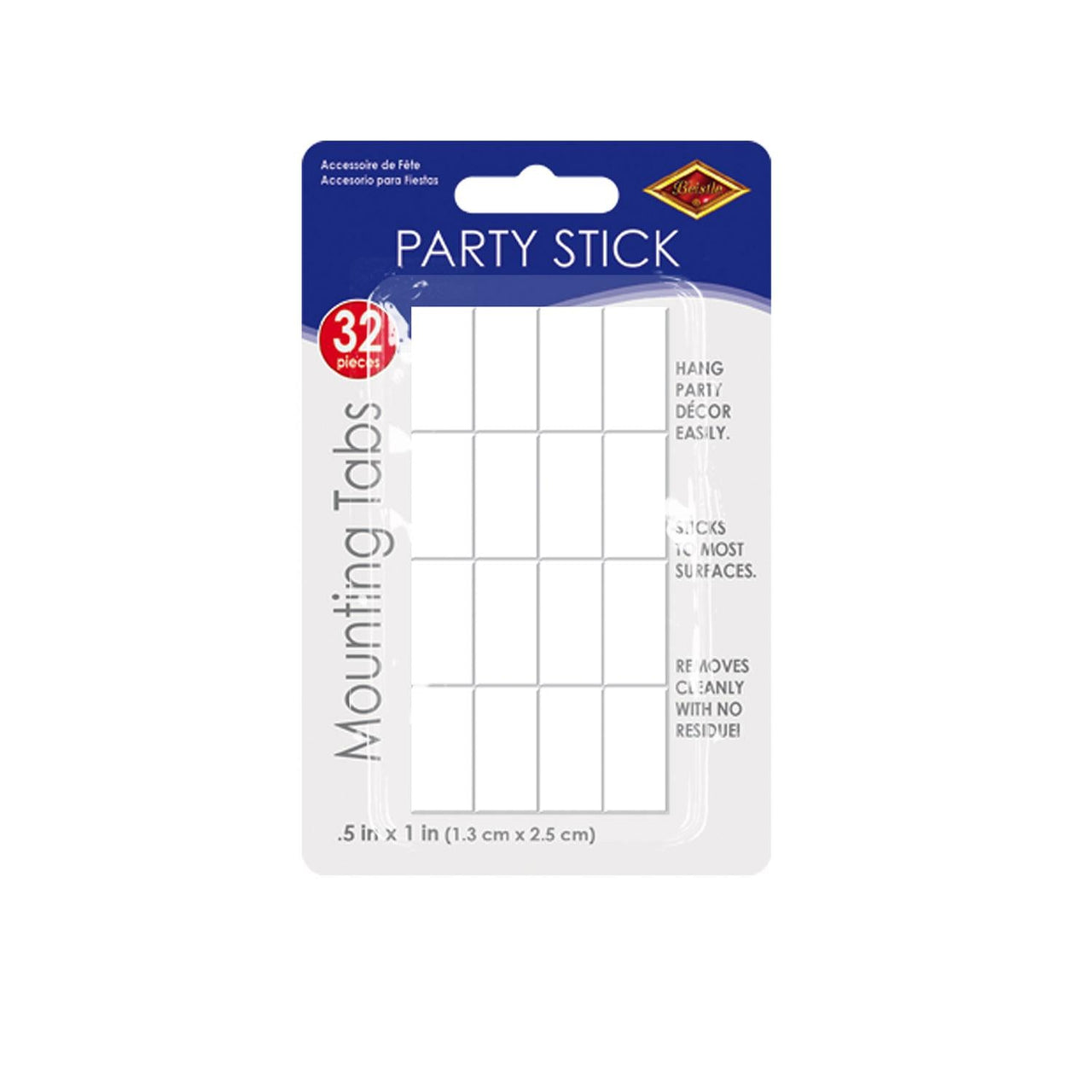 Party Stick Mounting Tabs - Bulk 384 Pack