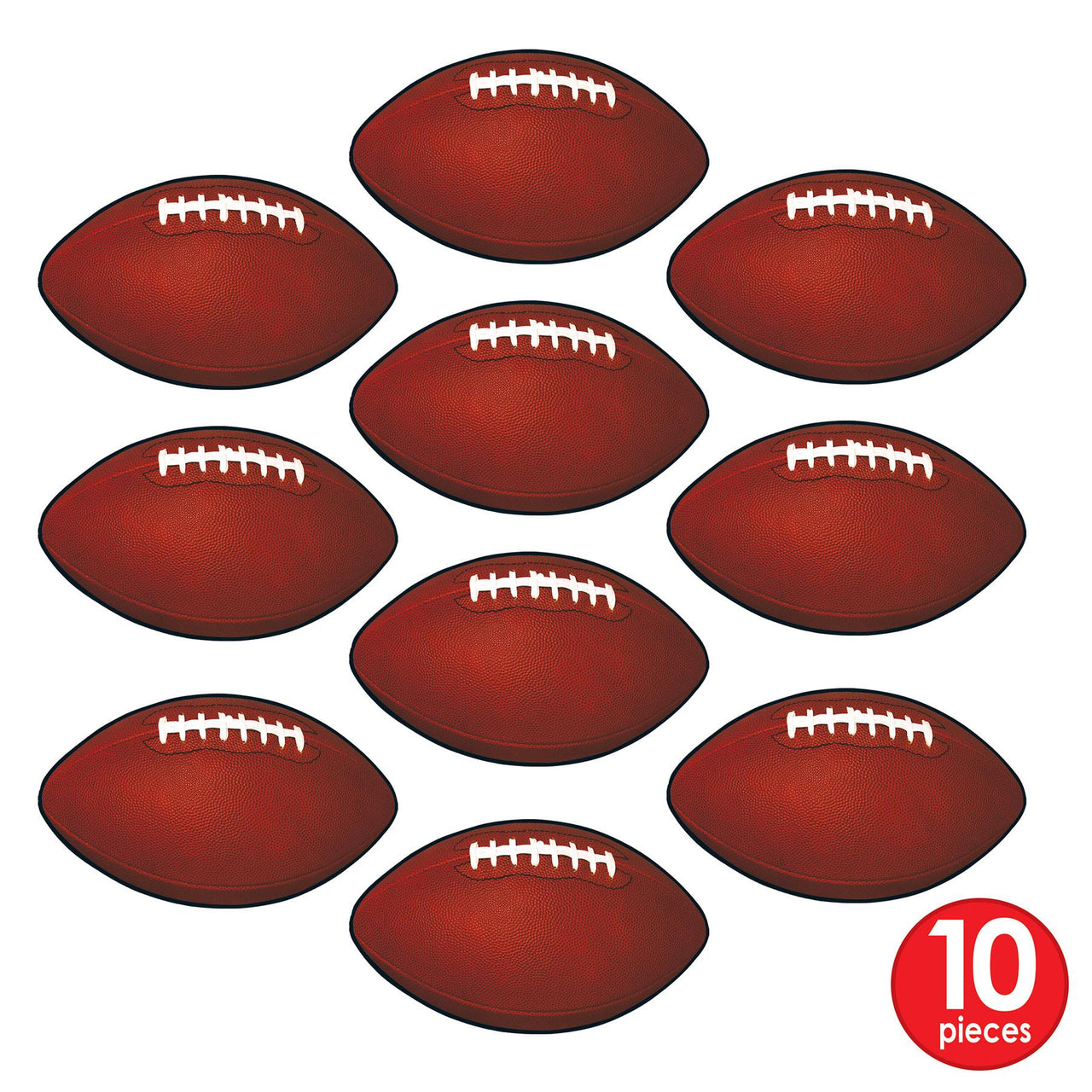 Bulk Football Party Mini Football Cutouts (Case of 240) by Beistle