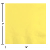 500 pc Bulk Mimosa Yellow Beverage Napkins