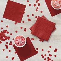 Classic Red Beverage Napkin, 3 Ply (50/Pkg)
