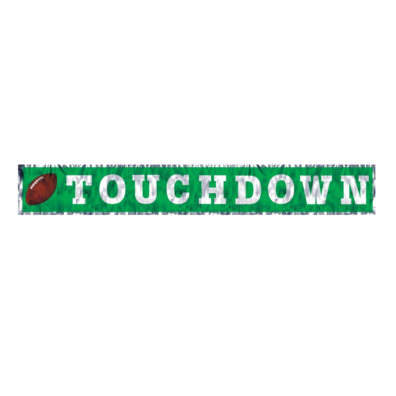 Metallic Touchdown Party Fringe Banner - Bulk 12 Pack